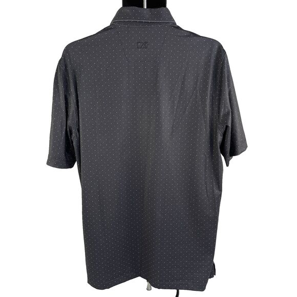 Mens Cutter & Buck Miami Hurricanes Short Sleeve Polo Shirt Size Large Polka Dot - Picture 7 of 8